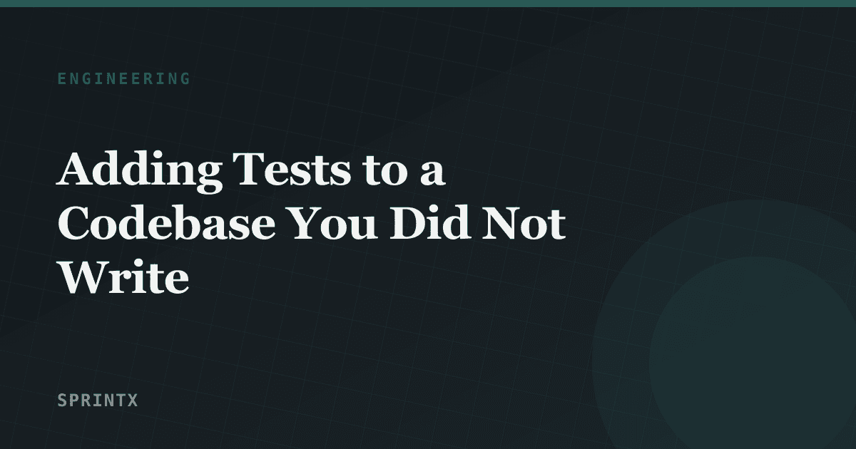 A test suite being built around an existing untested codebase