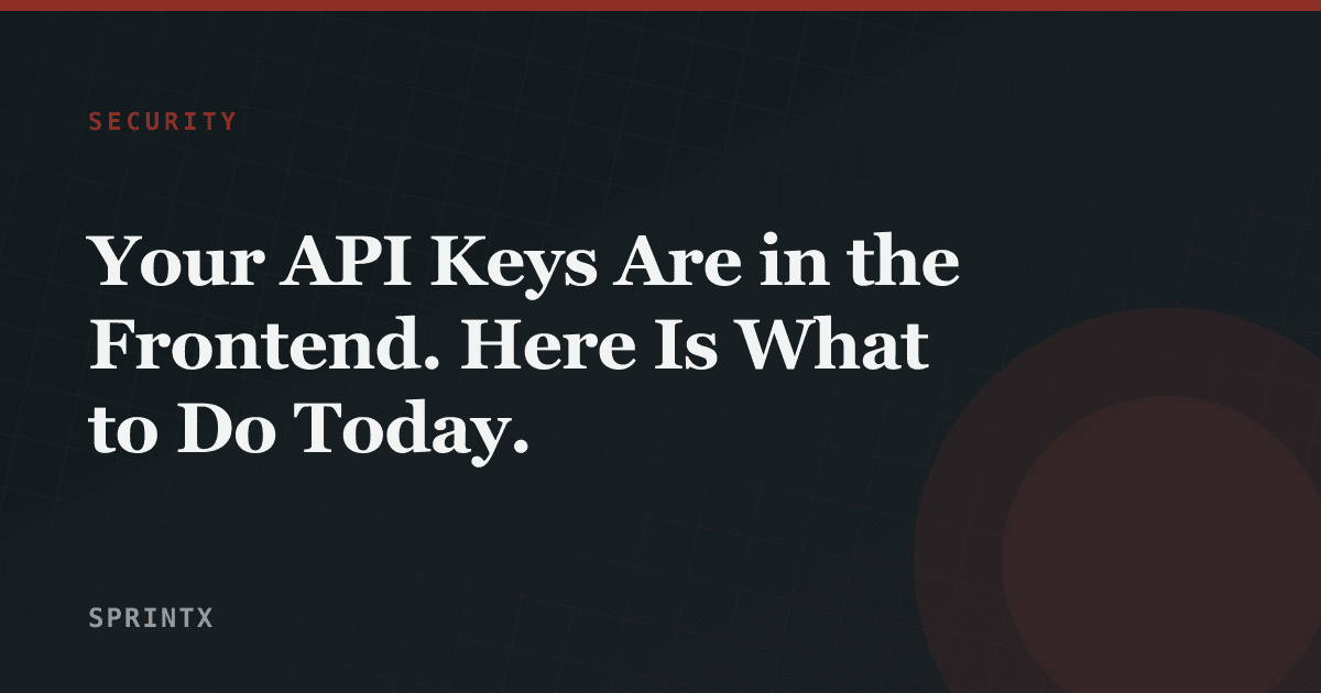 An API key visible inside a compiled frontend bundle