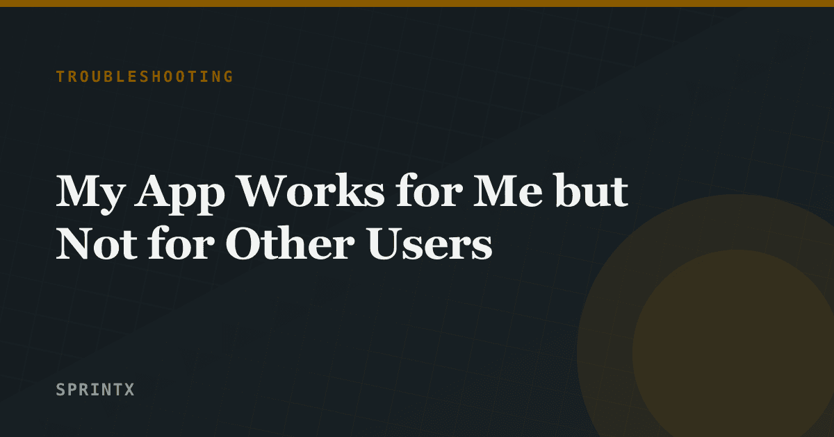 One user account working while other user accounts see errors