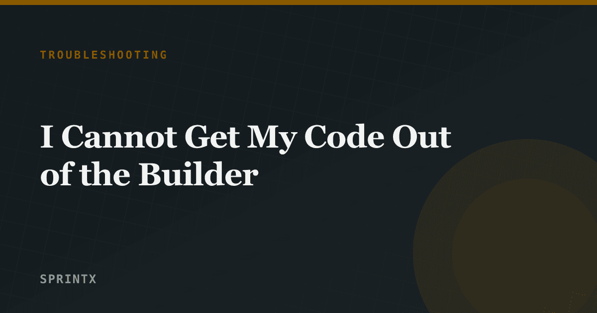A founder trying to export an application out of a closed no-code platform