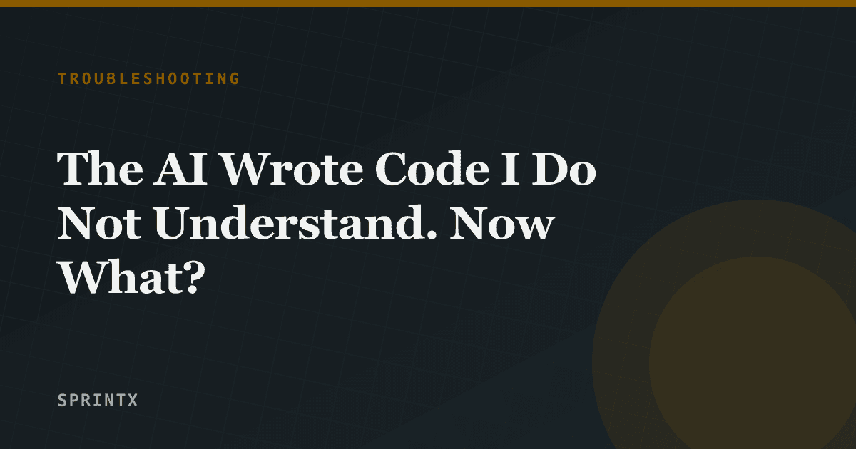 A founder reading through a codebase written by an AI agent