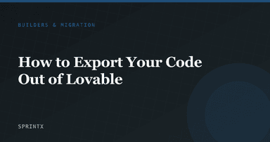 How to Export Your Code Out of Lovable