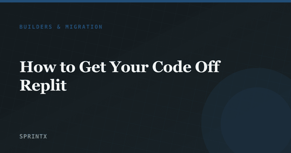 Moving an application repository off the Replit platform