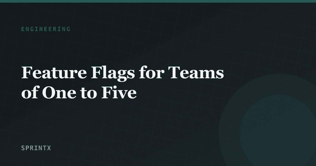 A small engineering team controlling a gradual feature rollout