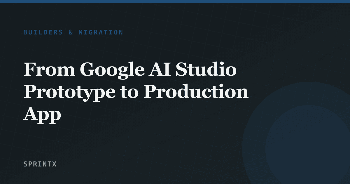 A prompt prototyping console beside a production application architecture