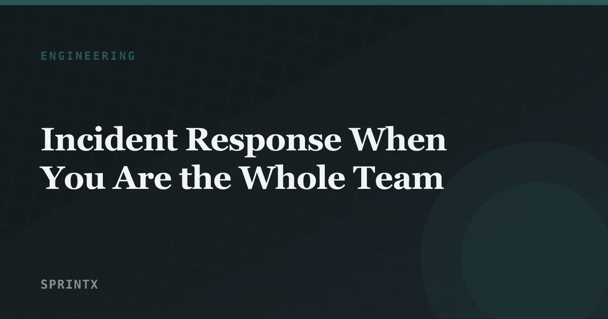 A founder working through a production outage checklist late at night