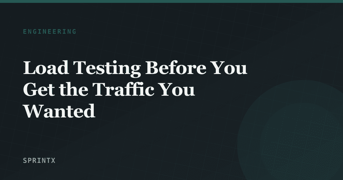 A load test result graph showing response times degrading as concurrent users increase