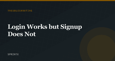 Login Works but Signup Does Not