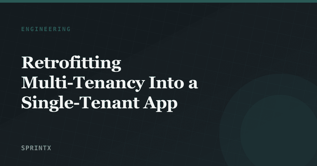 A diagram of tenant-isolated data flowing through a shared application