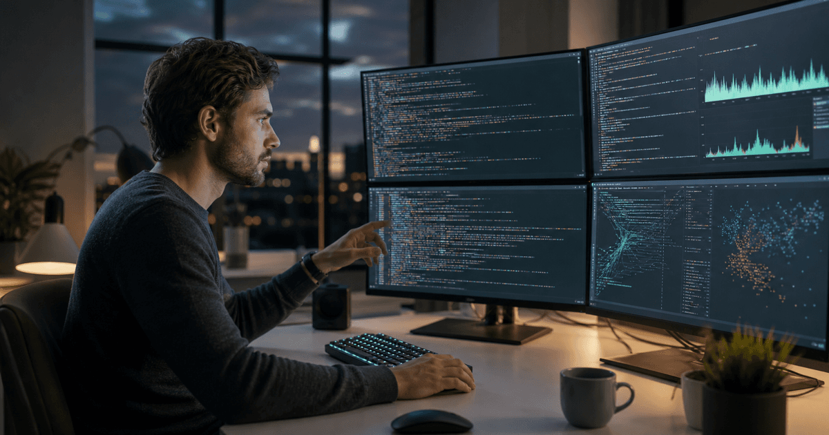 A developer tracing an intermittent failure on a dashboard full of logs