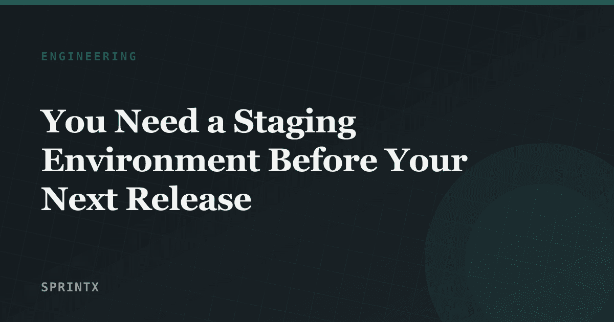 A release moving through staging before reaching production