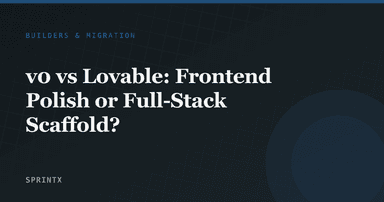 v0 vs Lovable: Frontend Polish or Full-Stack Scaffold?