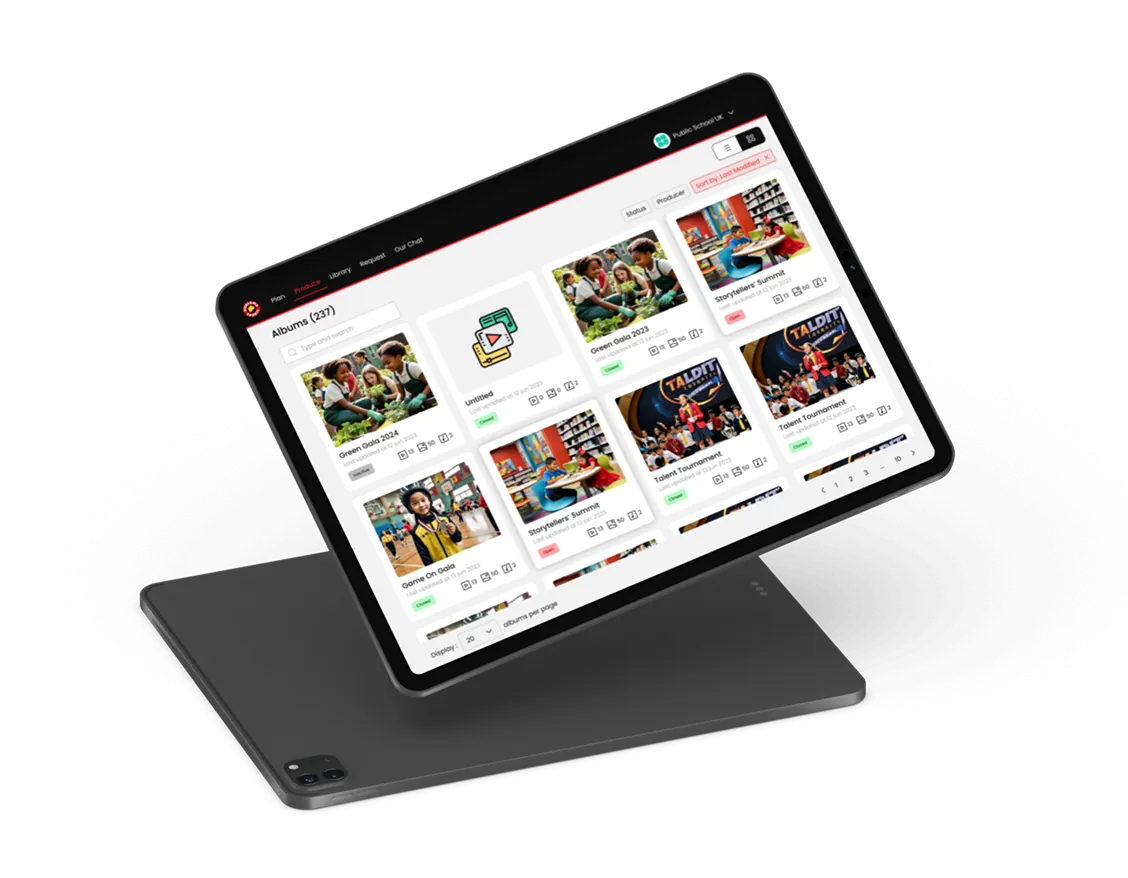 Brevidee video library on a tablet