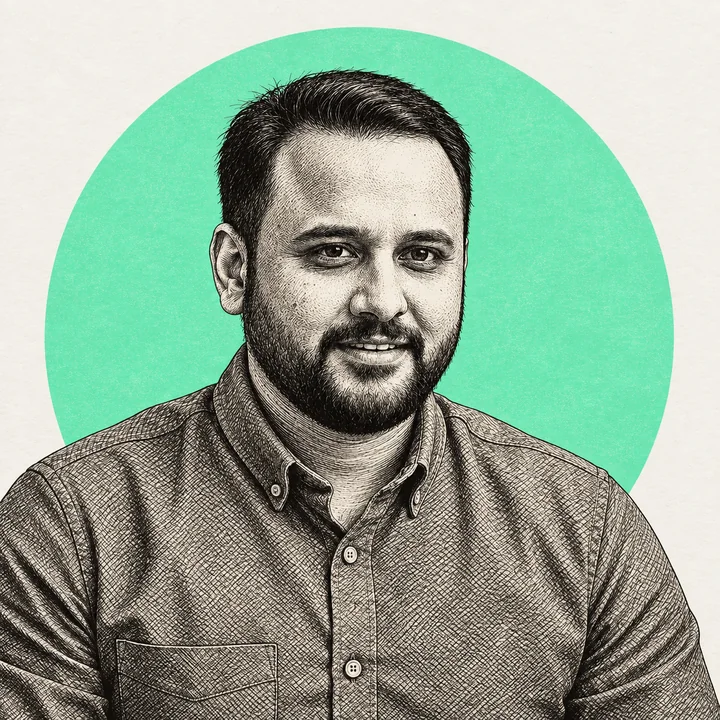 Illustrated portrait of Adeel Khan