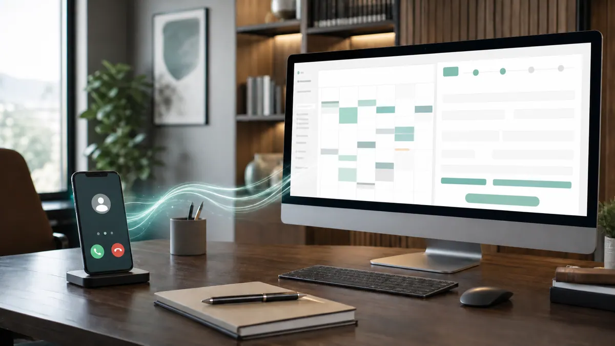 An AI receptionist routing a legal intake call to a calendar and case management system