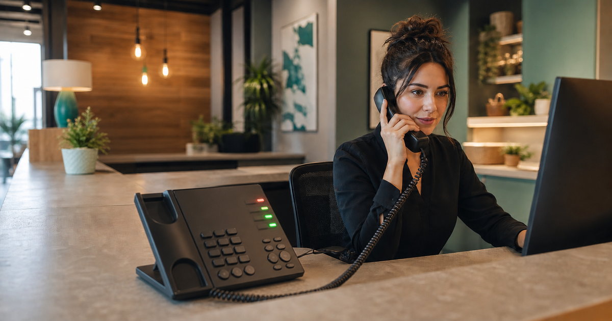 A small business phone ringing with calls being answered around the clock