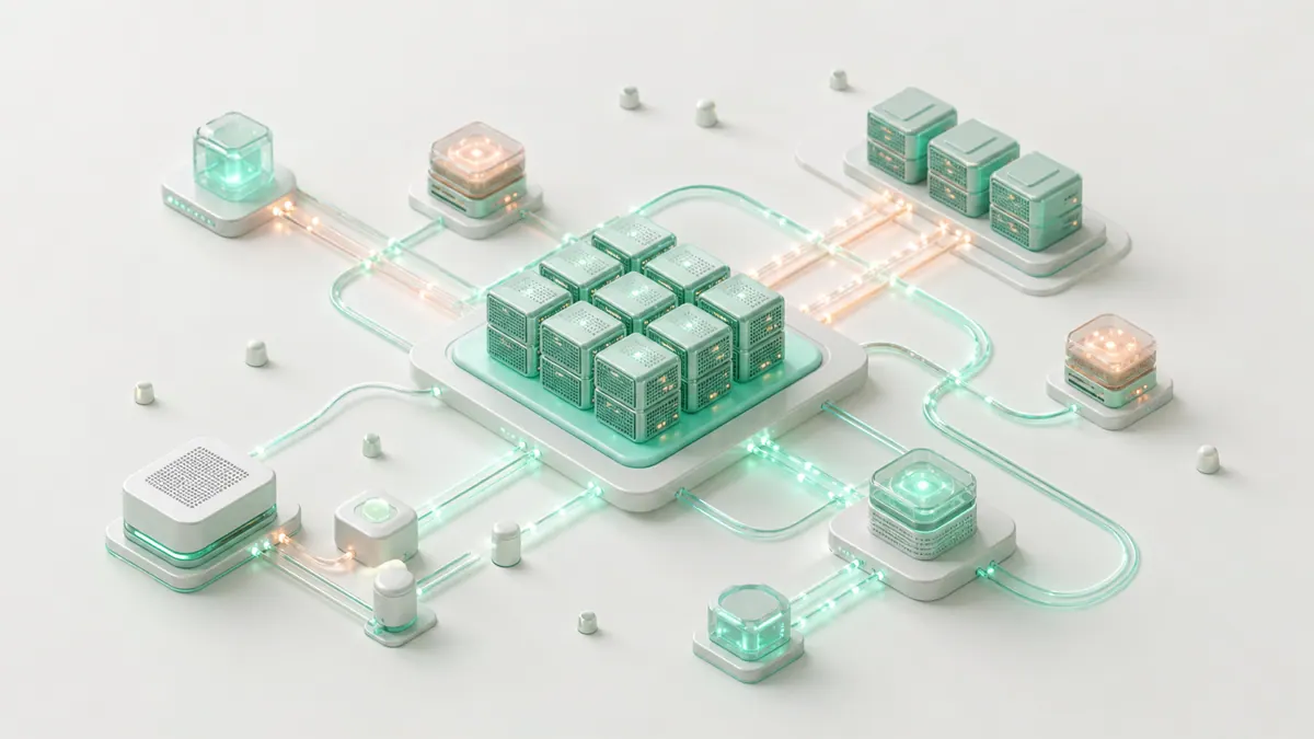 An architecture diagram of API endpoints, authentication, and data flows