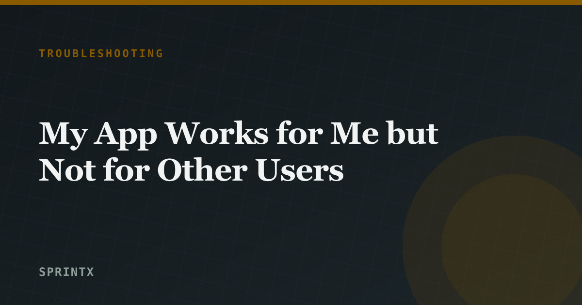 One user account working while other user accounts see errors