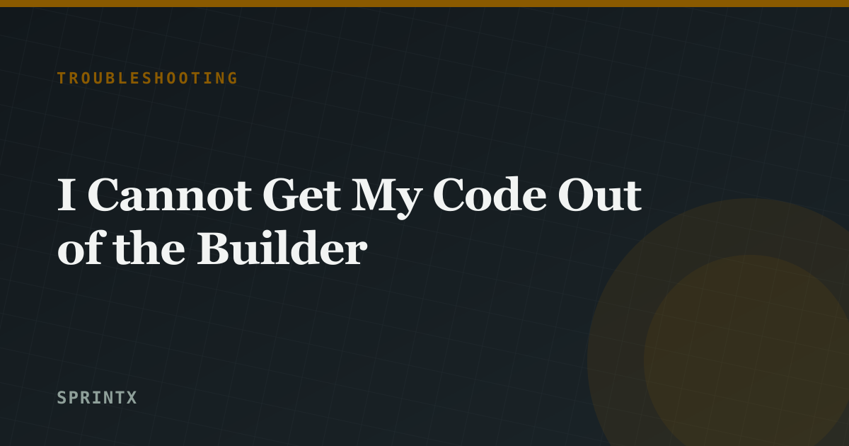 A founder trying to export an application out of a closed no-code platform