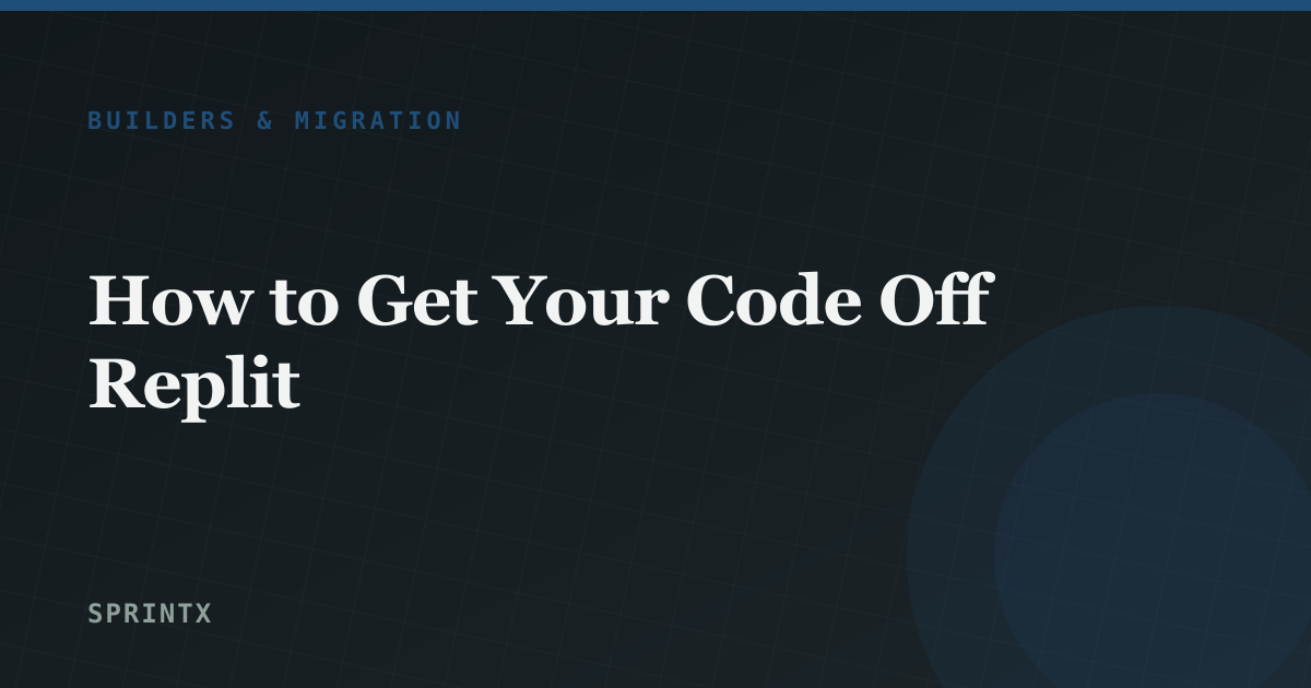 Moving an application repository off the Replit platform
