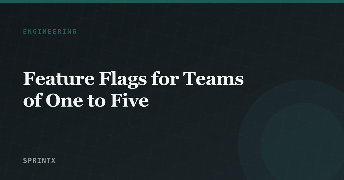 A small engineering team controlling a gradual feature rollout