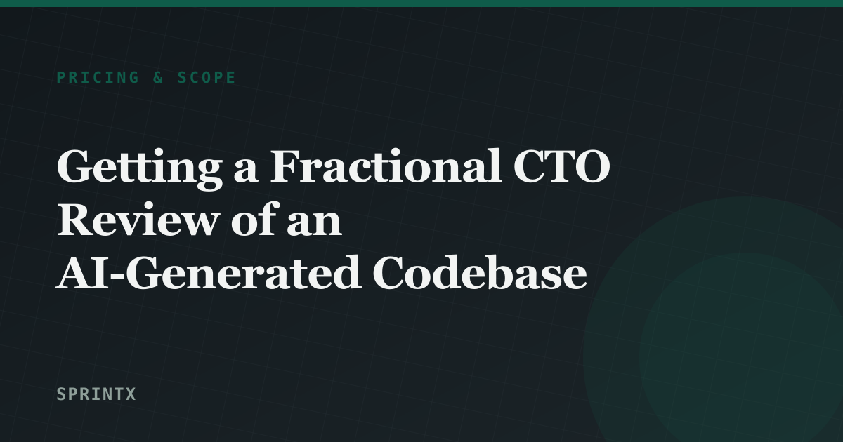 An experienced engineer walking a founder through findings from a codebase review