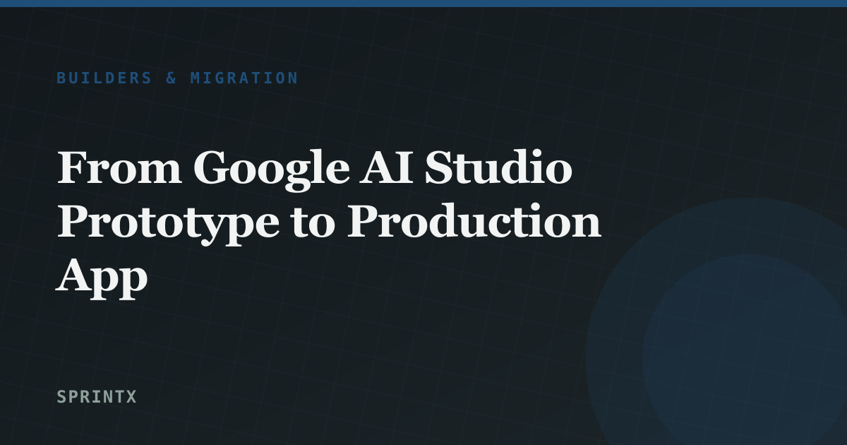 A prompt prototyping console beside a production application architecture