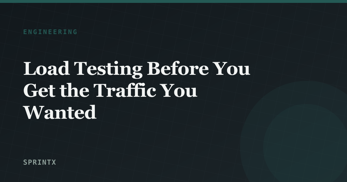 A load test result graph showing response times degrading as concurrent users increase