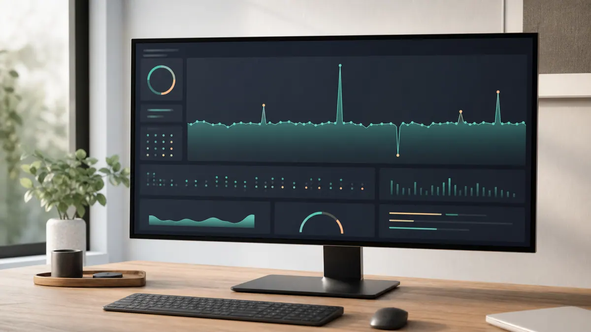 A monitoring dashboard highlighting intermittent AI failures over time
