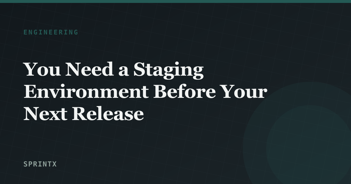 A release moving through staging before reaching production