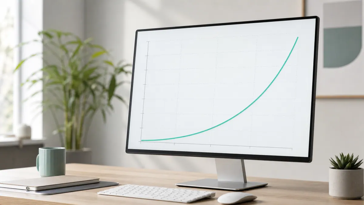 A rising curve showing how the cost of change grows as technical debt accumulates